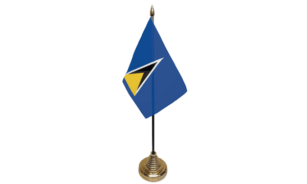 Saint Lucia Table Flags